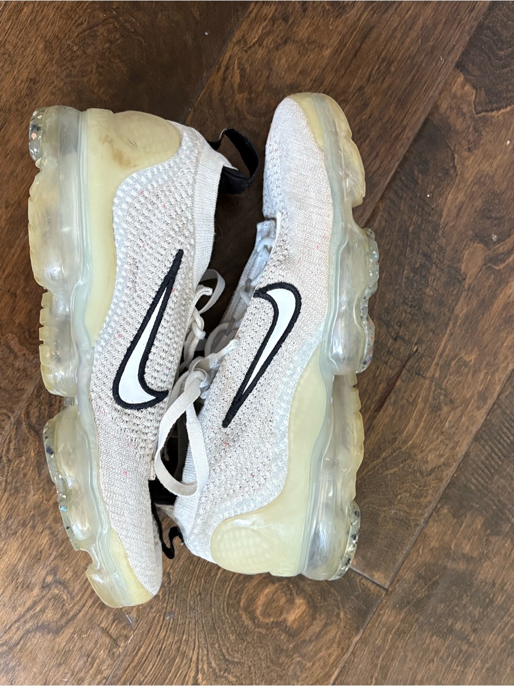Nike Air VaporMax 2021 Flyknit Sail White Black Sneakers Men’s Size 7